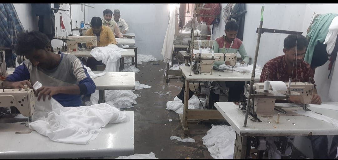 Garment construction on the sewing line