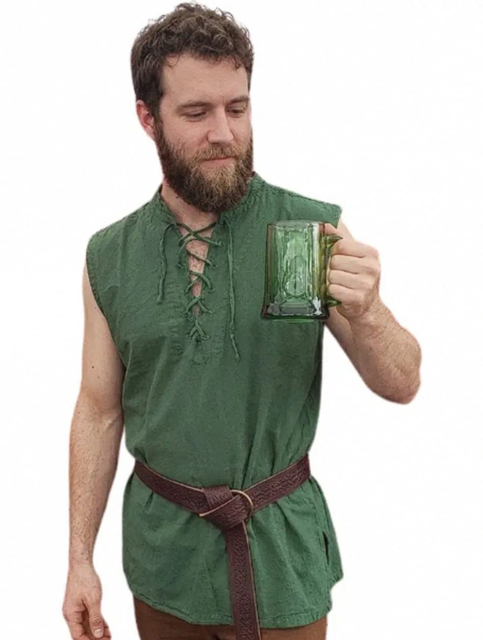 Men's Forest Green Sleeveless Tunic — Tunics by Magic Clothing Circle