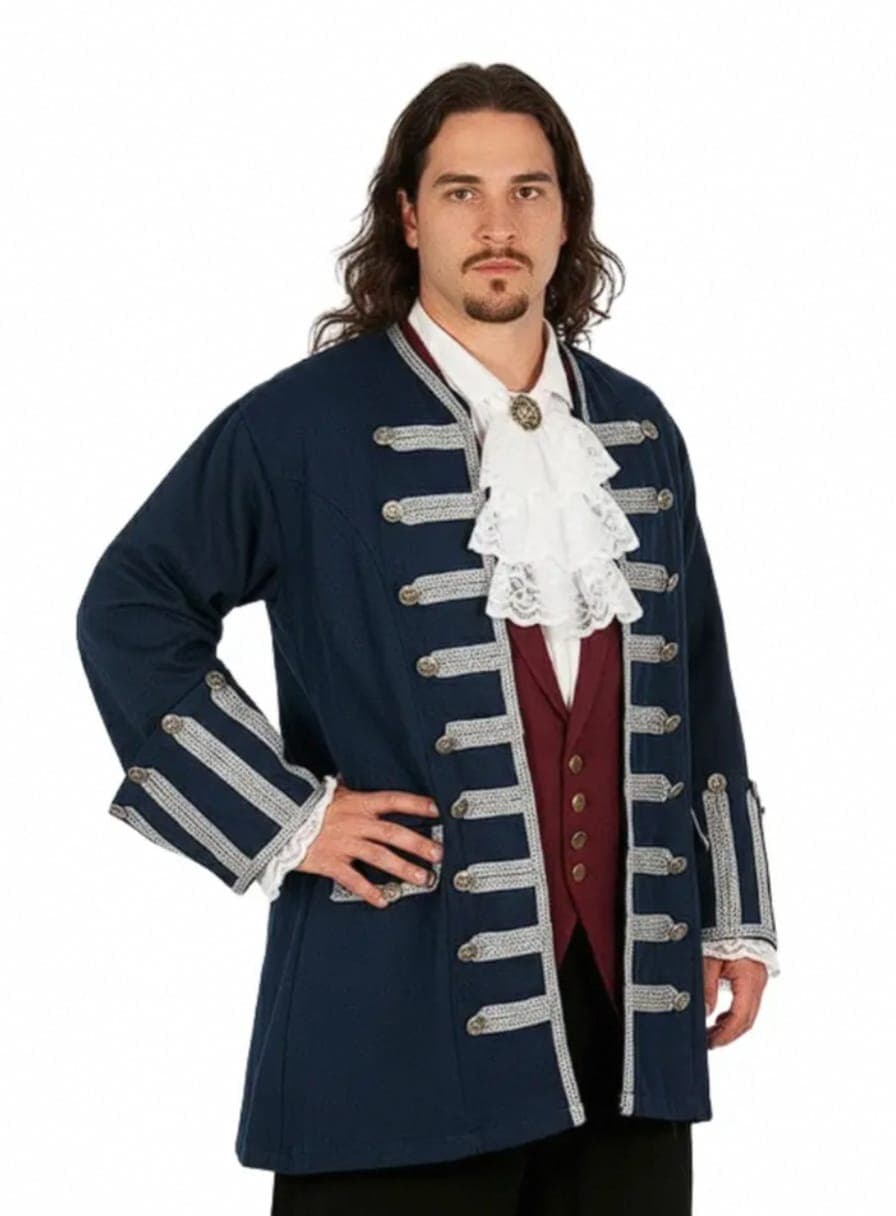 Men's Navy Braid Privateer Coat — Coats by Magic Clothing Circle